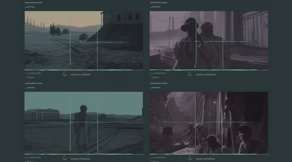 Storyboard with script