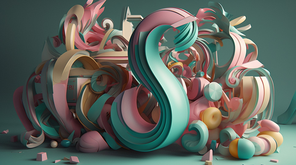 3d dimensional typography work