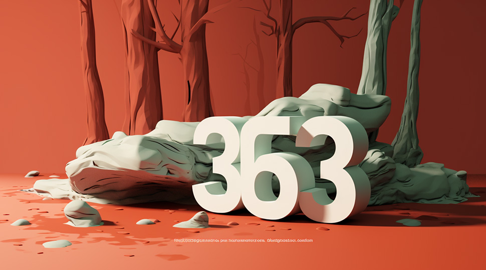 Typography scene from 3D animation